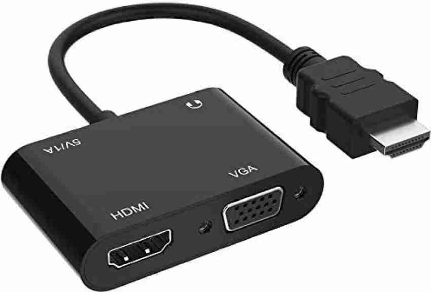 Tether For nylig Hilsen VRISH HDMI to VGA HDMI Adapter, Dual Display 4K HDMI to HDMI VGA Splitter  Converter Gaming Adapter - VRISH : Flipkart.com