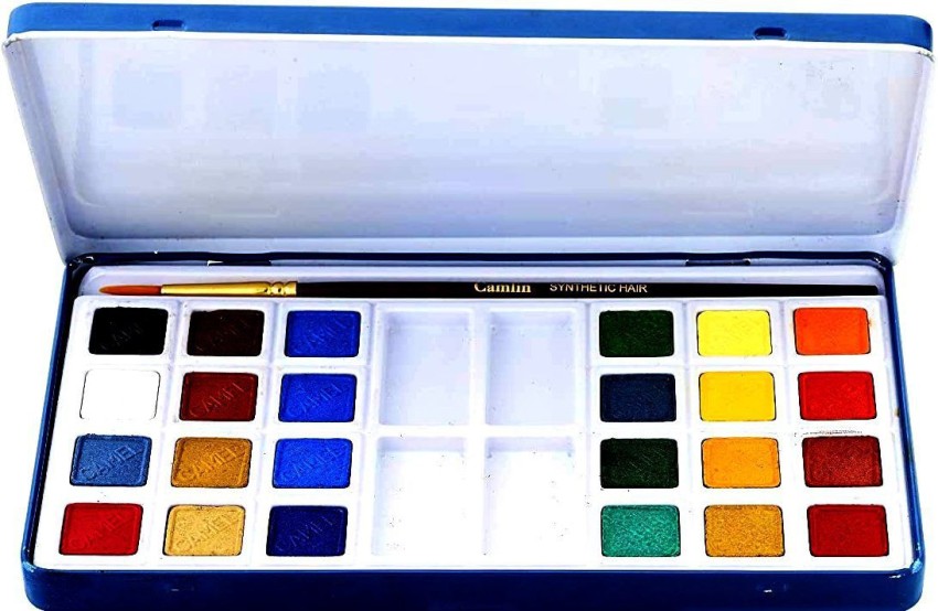 Buy Camel Water Colour Cakes - 24 Shades, With Paint Brush Online at Best  Price of Rs 109 - bigbasket