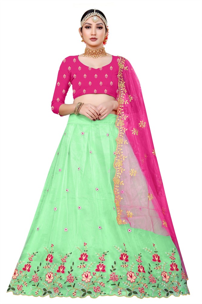 Aggregate 82+ light green and pink lehenga latest - POPPY