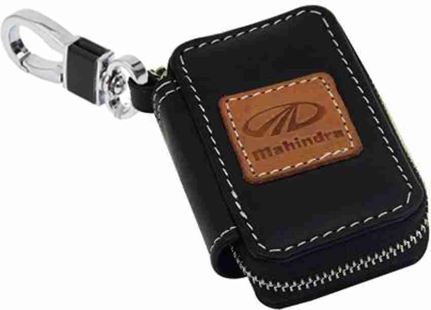 Keycase Premium Leather Car Key Chain Coin Holder Zipper Case