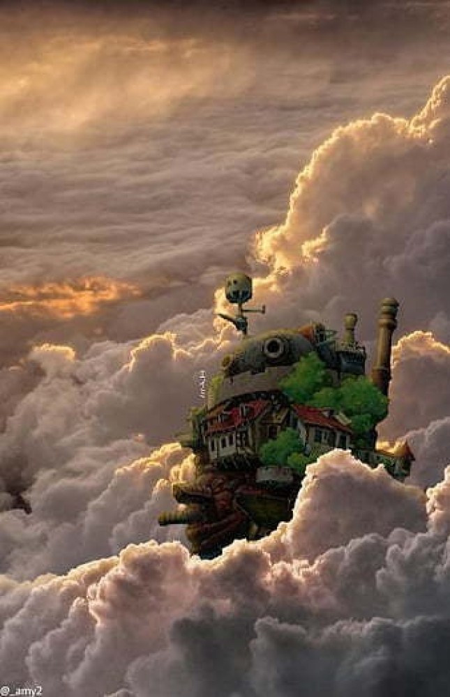 Cloudy Sky Anime Cloudy Edit Ghibli Ghibli Edit Howl Moving Castle Manga  Movie Sky Matte Finish Poster Paper Print - Animation & Cartoons posters in  India - Buy art, film, design, movie,