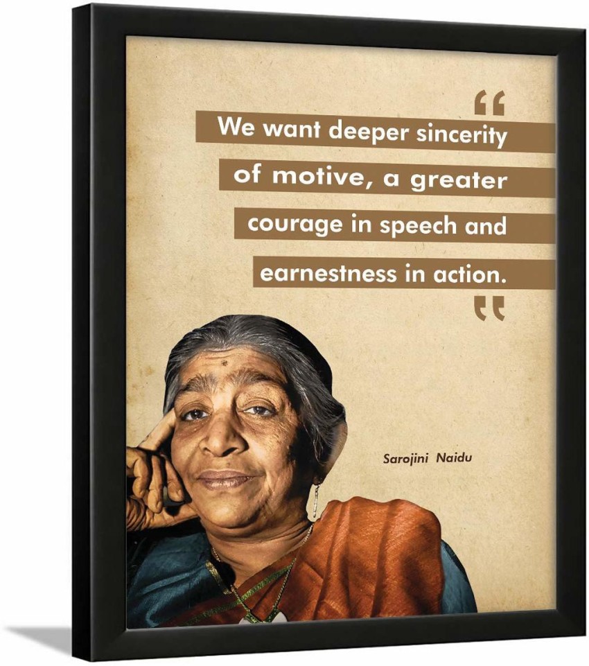 Sarojini Naidu Quotes poster - motivational quotes frames - poster ...