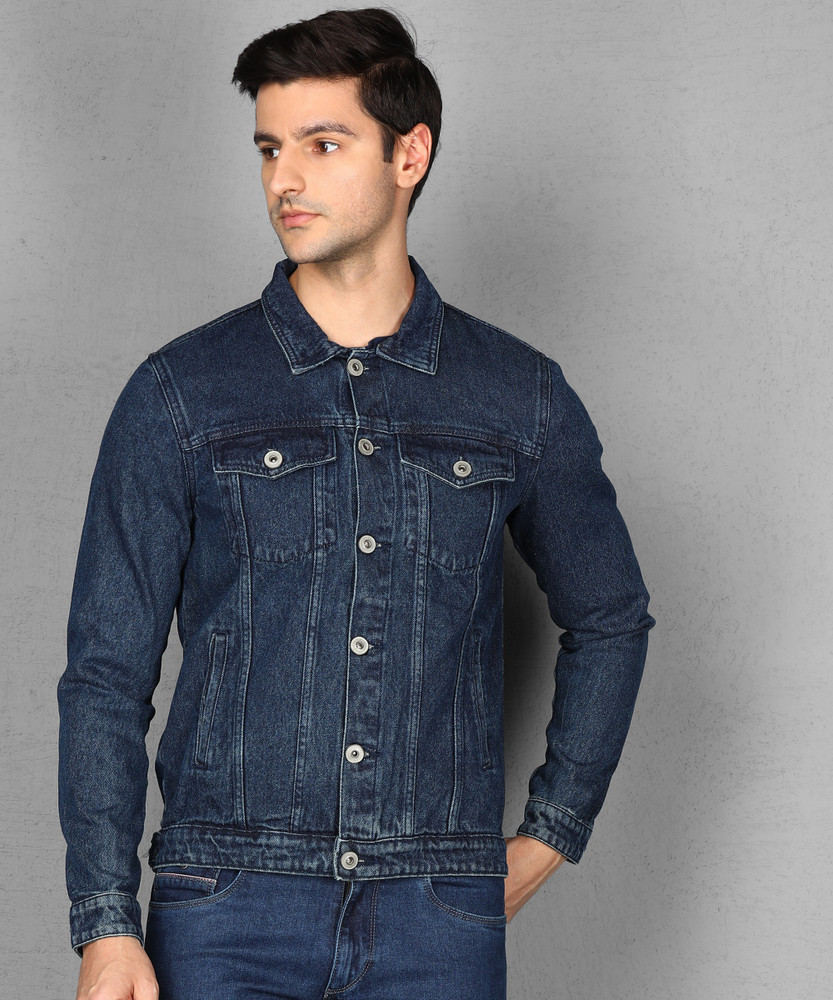 Full Sleeve Washed Men Denim Jacket 