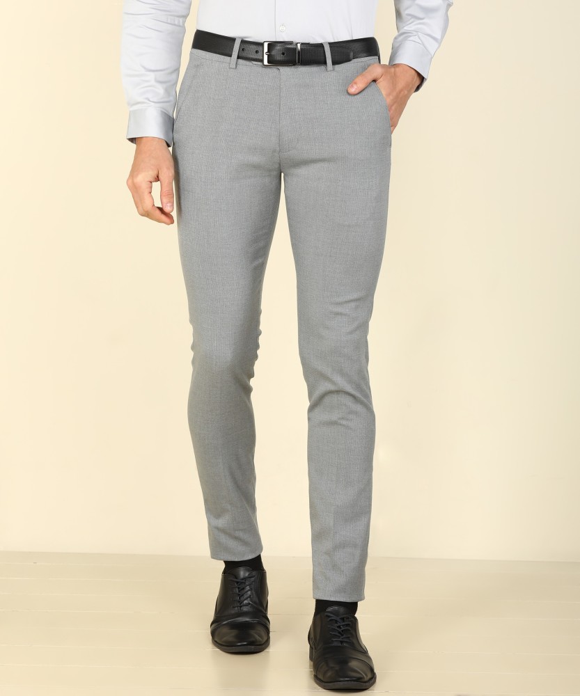 Peter England Casual Trousers  Buy Peter England Men Beige Solid Carrot Fit  Casual Trousers Online  Nykaa Fashion