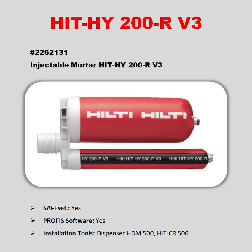 Technical data sheet for hilti hit hy 170 injectable mortar 44 off