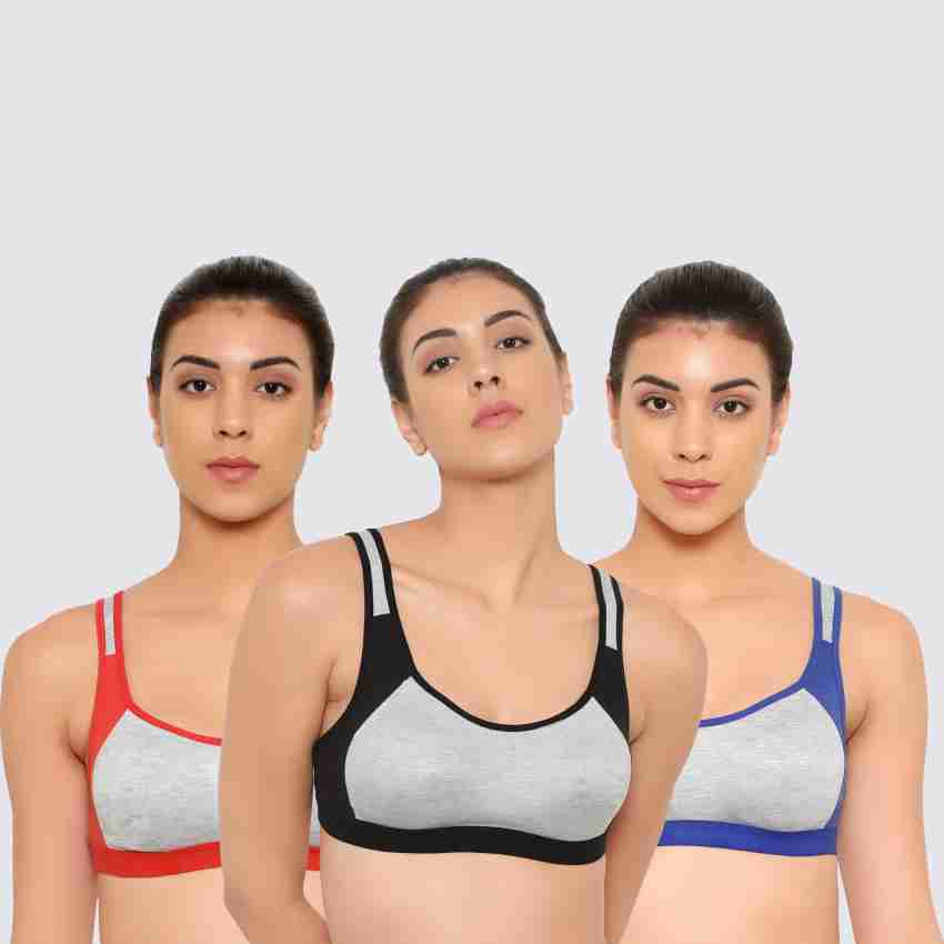 Buy 2 Pc Combo of FEMULA Anju Sports & Gym Bra, The First Bra for Beginners  & Young Girls (1 Pc Each of Blue & Pink Colour) Size 42C Online at Best