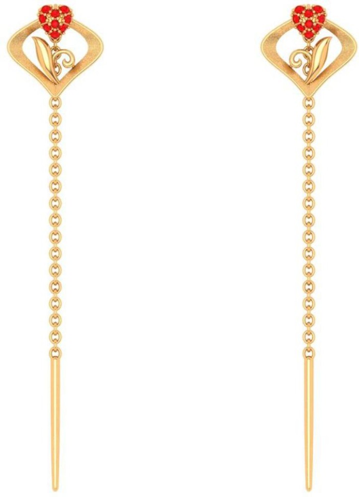 Buy PC Jeweller 18k Gold  Diamond The Herbby Earrings for Women Online At  Best Price  Tata CLiQ