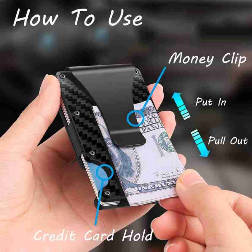 RFID Leather Keyring Card Wallet Black - Buy 2 Get 1 Free