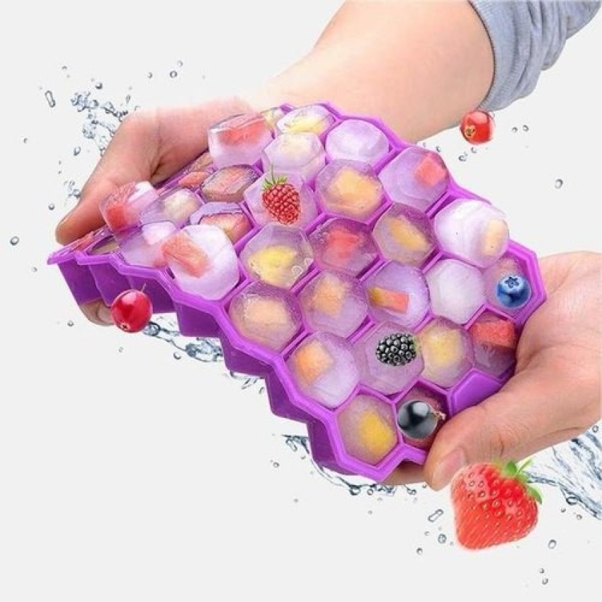 Buy SAMEZONE Ice Cube Tray for Freezer Flexible Silicone Honeycomb Design  37 Cavity Ice Cube Tray Flexible Honeycomb Silicone Ice Cube Trays 37  Cavity Ice trays for freezer Multicolor (Pack Of 1)