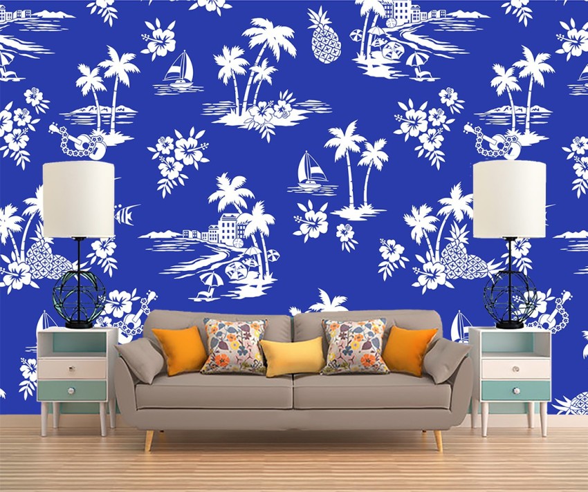 Spoonflower Peel  Stick Wallpaper Swatch  Blue India  Ubuy