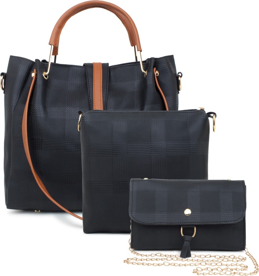 Buy D.J.S Women Black Handbag Black Online @ Best Price in India