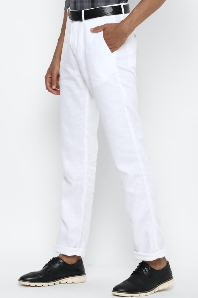 Allen Solly Regular Fit Men White Trousers  Buy Allen Solly Regular Fit  Men White Trousers Online at Best Prices in India  Flipkartcom