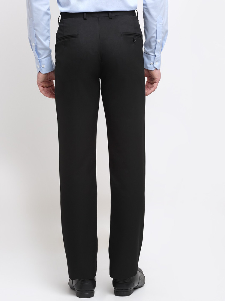 CANTABIL Regular Fit Men Black Trousers 