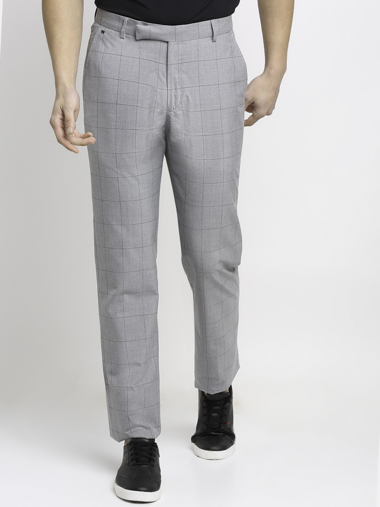CANTABIL Regular Fit Men Grey Trousers 