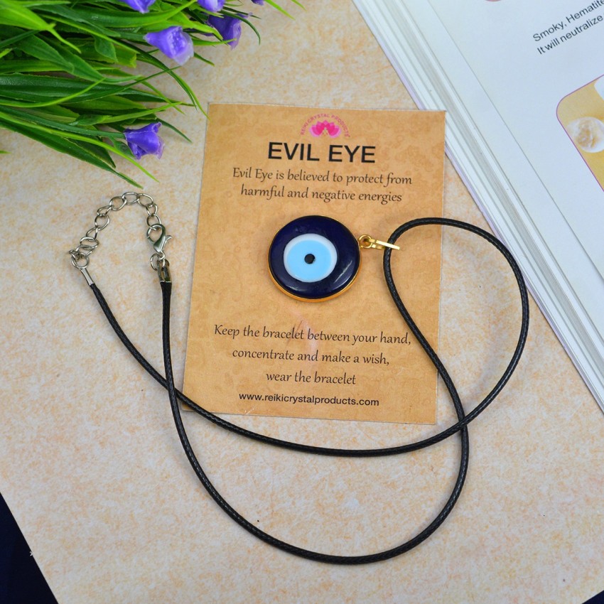 Evil Eye Pendant with Black Thread