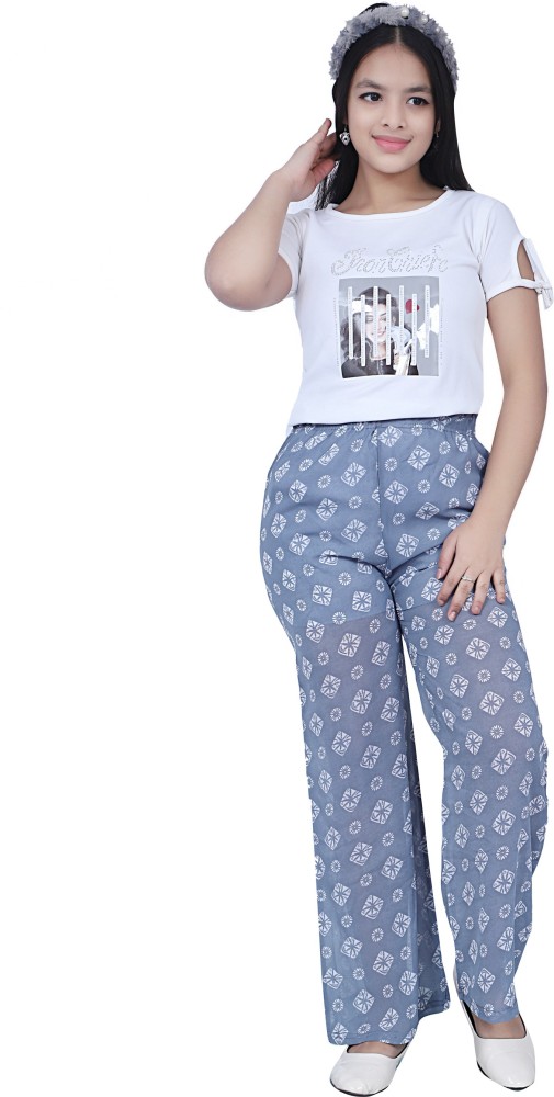 Graphic Printed Cotton Half Sleeves TShirt with Active Track Pant Set