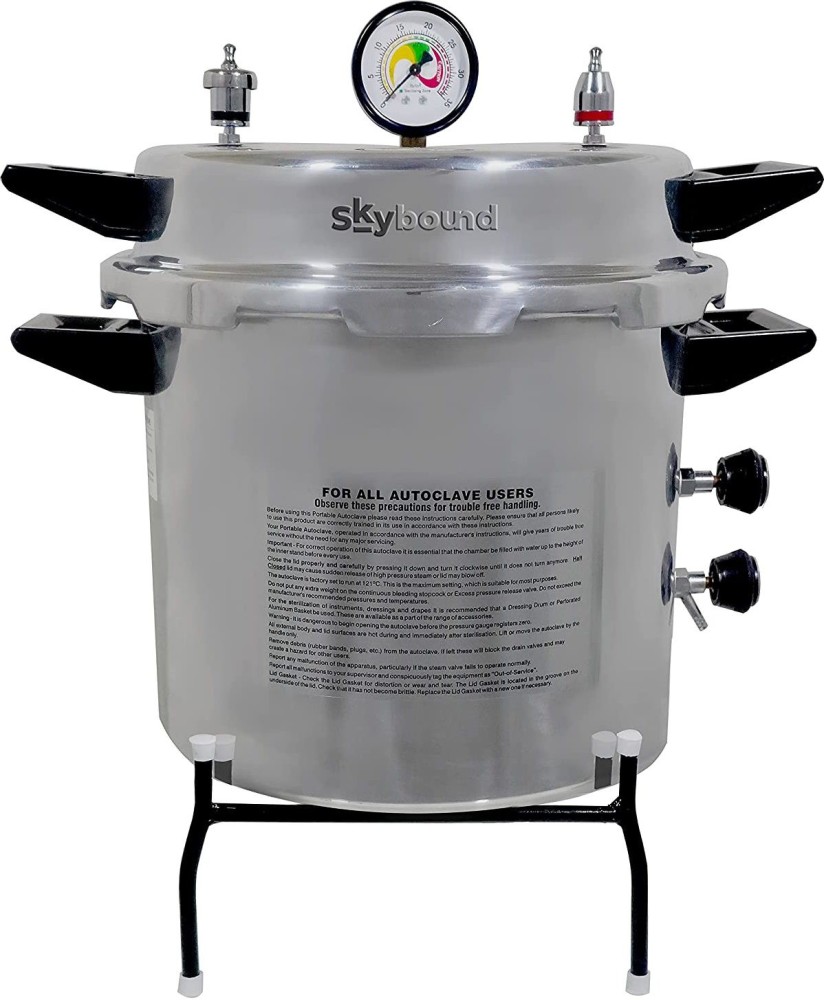 Autoclave, Portable, Aluminium, Pressure Cooker Type (Sterilizer