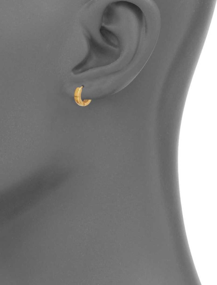 12 x 2mm 14k yellow gold hoop earrings for men  Sharon SaintDon Silver and  Gold Handmade Jewelry