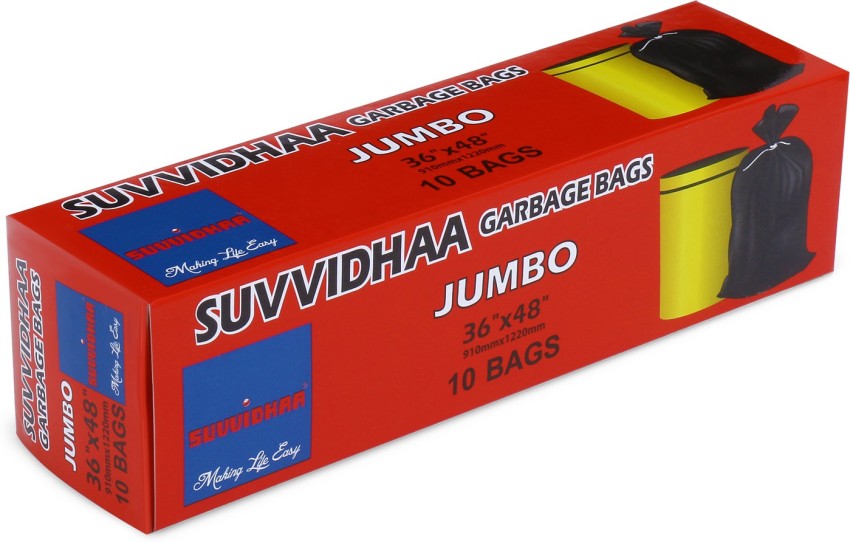 KUBER INDUSTRIES Jumbo 30 Biodegradable Garbage Bags, Dustbin Bags, Trash  Bags For Kitchen, Office, Warehouse, Pantry or Washroom, 36x48 Inches  (Black)-HS41KUBMART24060 Jumbo 45 L Garbage Bag Price in India - Buy KUBER