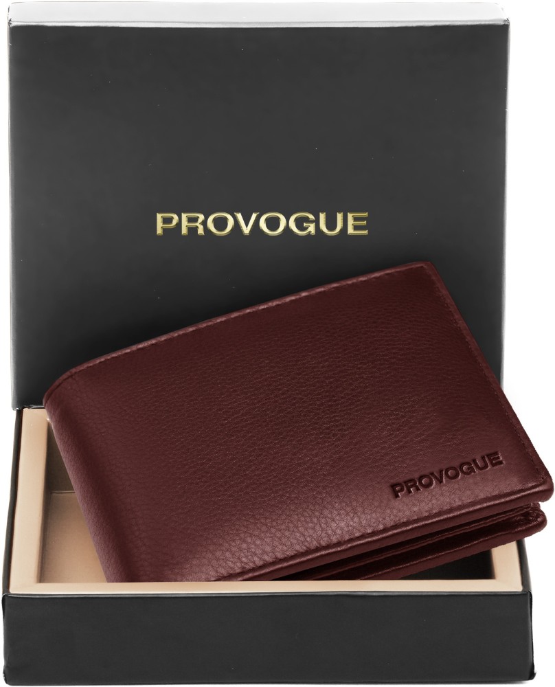 WILDHORN Men Casual Brown Genuine Leather Wallet maroon - Price in India