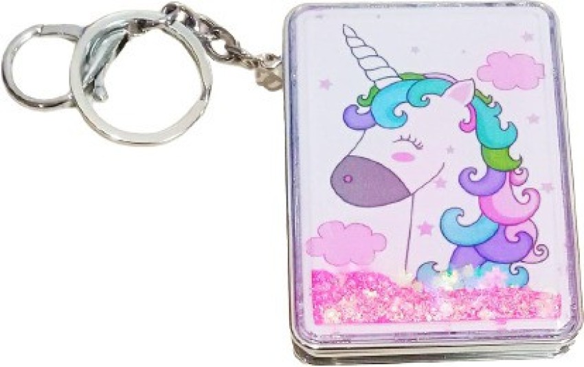 Priceless Deals Cute Unicorn Mirror Keychain Girls/Women Beautiful Unicorn Hanging Pendant Key Ring Bag, Backpack, Pouch, Car/ Girls Bag Key Chain