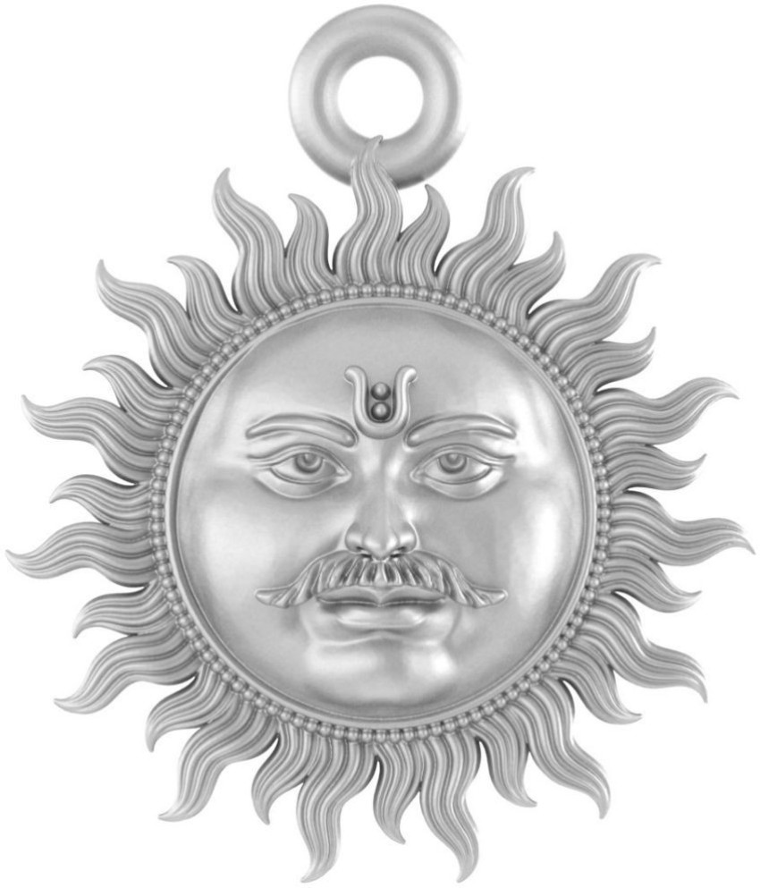 Akshat Sapphire Sterling Silver (92.5% Purity) Divine God Sun ...