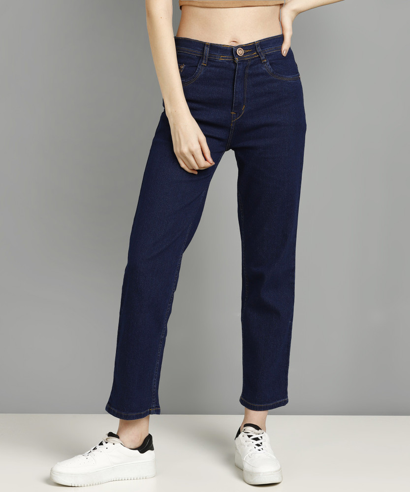 Nifty Boyfriend Women Dark Blue Jeans 