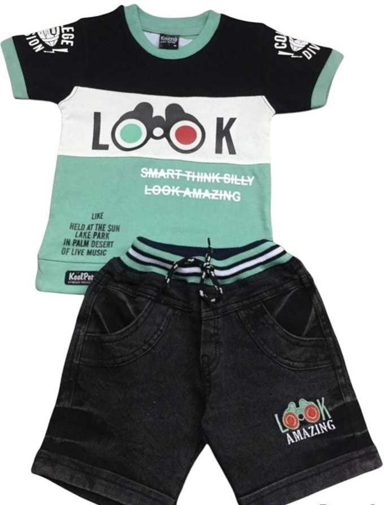 DUGGU FASHION Boys Girls Casual T shirt Shorts Price in India