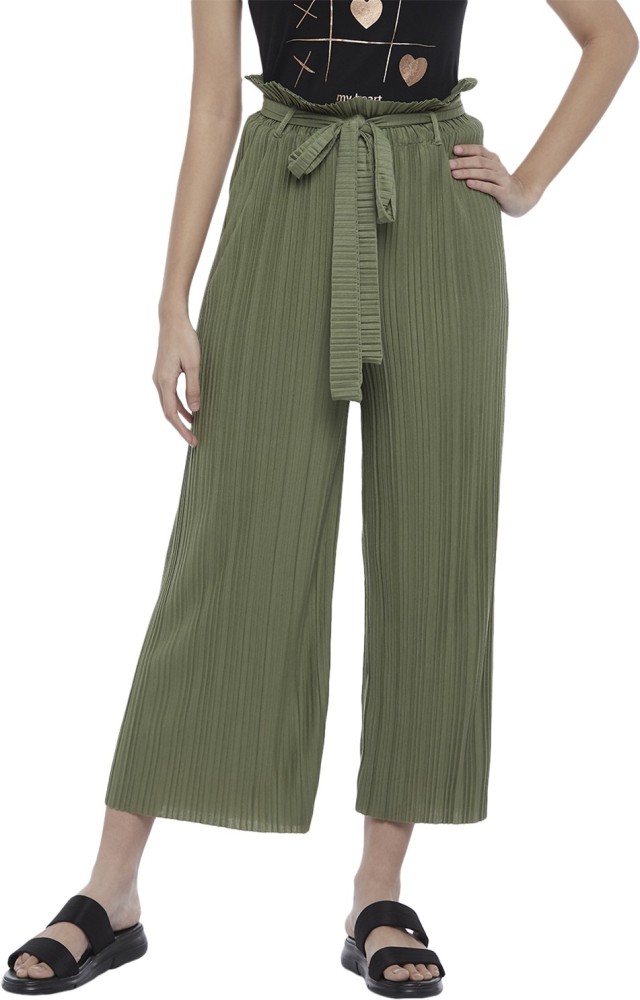Honey By Pantaloons Regular Fit Women Green Trousers  Buy Honey By  Pantaloons Regular Fit Women Green Trousers Online at Best Prices in India   Flipkartcom