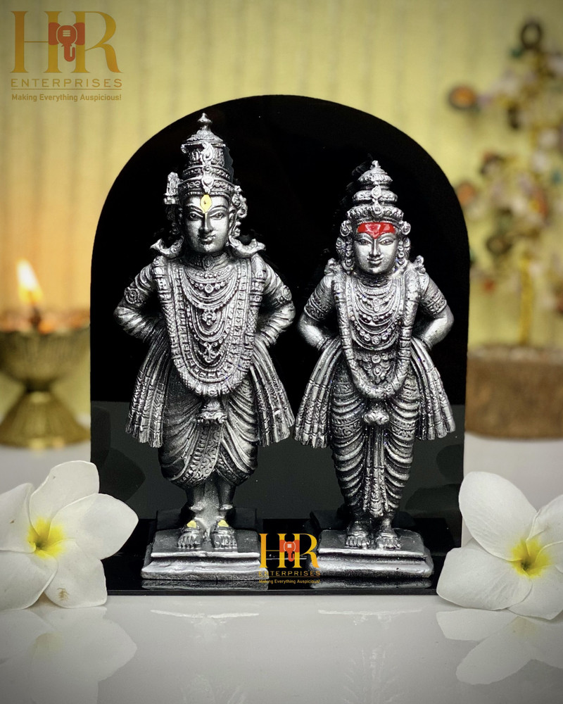 hr enterprises (VR 80B Silver) Vitthal Rukmini Statue,Vitthal ...