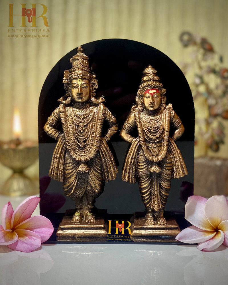 hr enterprises (VR 80 Copper) Vitthal Rukmini Statue,Vitthal ...