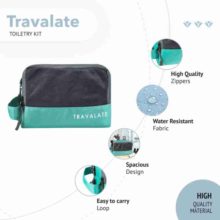 Travalate Water-Resistant Travel Toiletry Bag Shaving Kit/Pouch