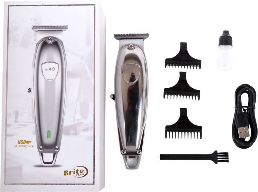 V R Brite BP-7760 Rechargeable Cordless Hair Trimmer Runtime 90 Min (  Steel) Trimmer 90 min Runtime 3 Length Settings Price in India - Buy V R  Brite BP-7760 Rechargeable Cordless Hair