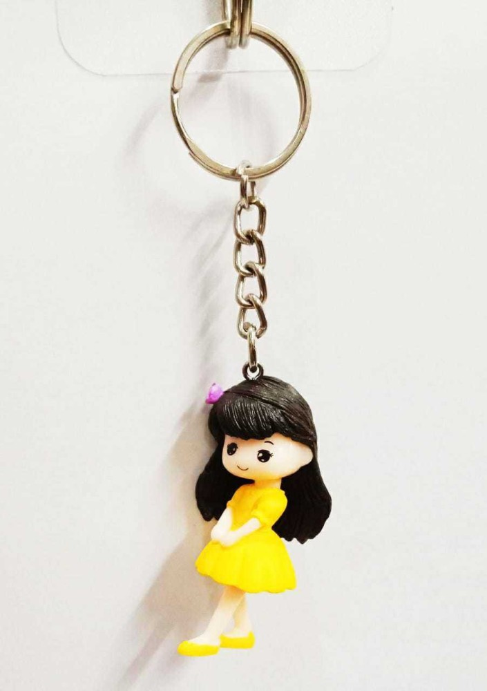 Disney Princess Keyring Keychain Pendant Bag Charms Cute Rubber Liquid Charm