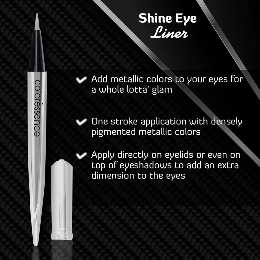 Coloressence Shine Eye Liner Metallic Intense Pigment Sketch Pen Waterproof  Smudge Proof Long Lasting Eyeliner  Green