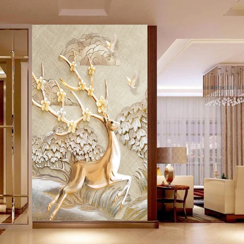 Avikalp Exclusive AWZ0290 3d Wallpaper Murals Swan Lake Marble Living   Avikalp International  3D Wallpapers