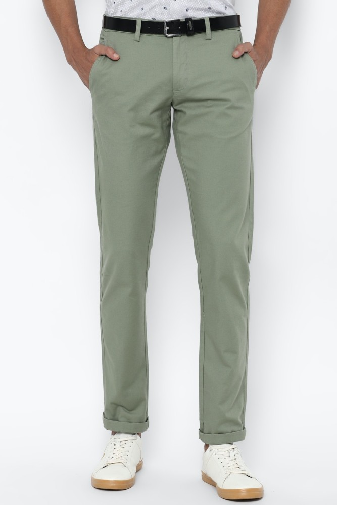 Allen Solly Casual Trousers  Buy Allen Solly Men Olive Slim Fit Solid Casual  Trousers Online  Nykaa Fashion