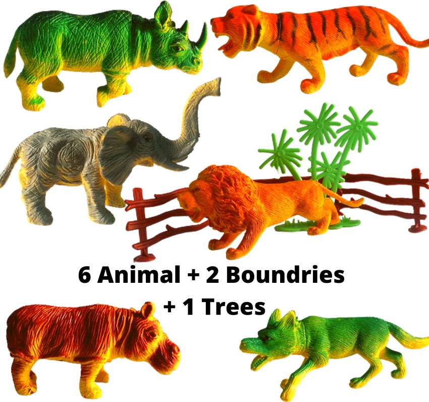 Safari Plastic Animals Figures Toys-53 Piece Mini Realistic Wild Vinyl Zoo  Jungle Animal Toy Set, Learning Party Favors Toys for Boys Girls Kids