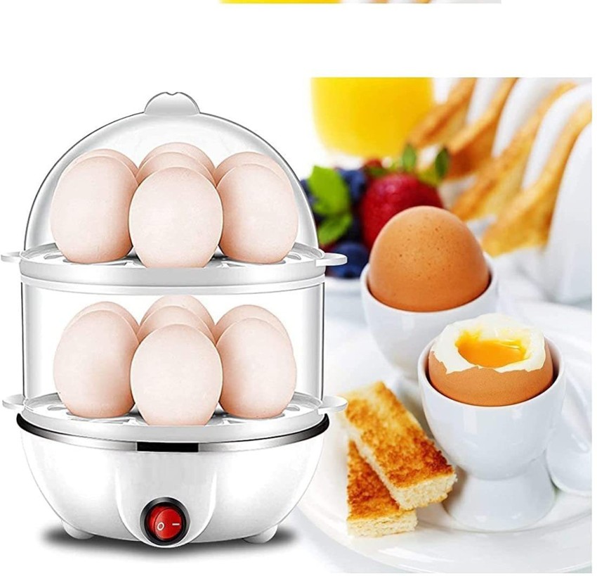 Golden Bucket Double Layer Egg Boiler Electric Automatic Off 14 Egg Poacher  for Steaming, Cooking, Boiling and Frying, Multicolour ouble Layer Electric Egg  Cooker, Poacher and Milk Boiler, Multicolour Egg Cooker (Multicolor