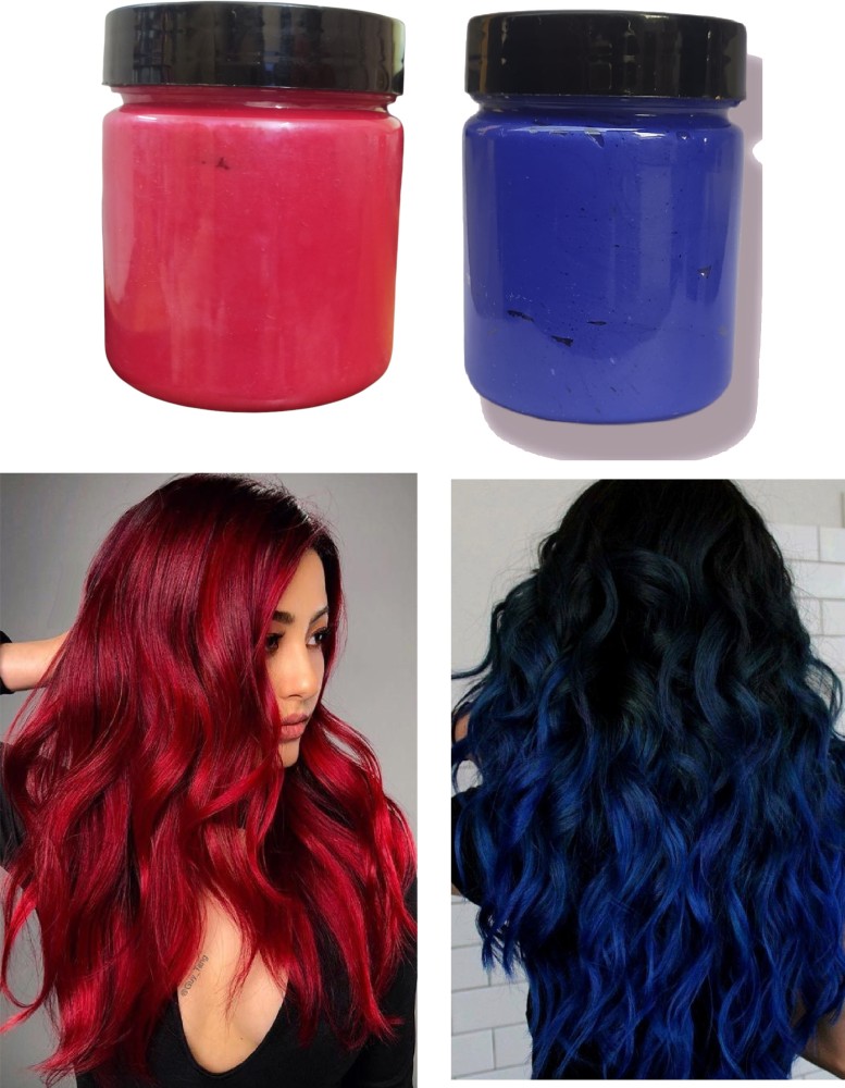 GABBU Combo of Temporary Hair colour wax RED & BLUE Hair Wax Hair Wax ,  RED, BLUE - Price in India, Buy GABBU Combo of Temporary Hair colour wax  RED & BLUE