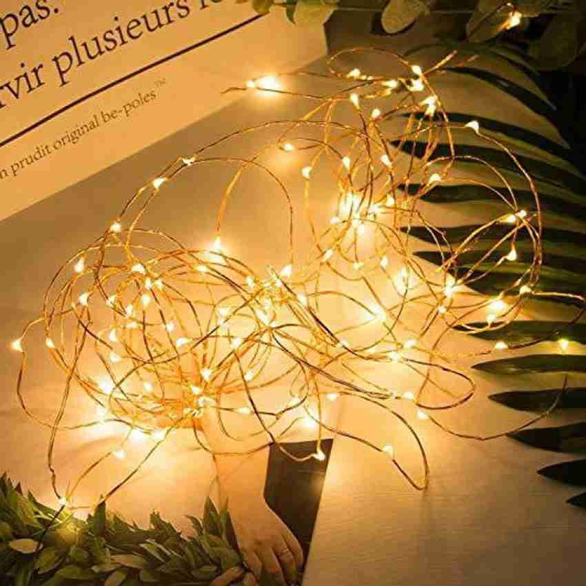 LTETTES 50 LEDs 5 m Yellow Steady String Rice Lights Price in