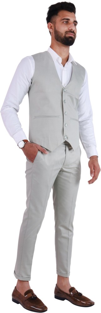 Jeetethnics Sets  Buy Jeetethnics Boys Grey Checked Waistcoat with Shirt  and Trousers Set of 4 Online  Nykaa Fashion