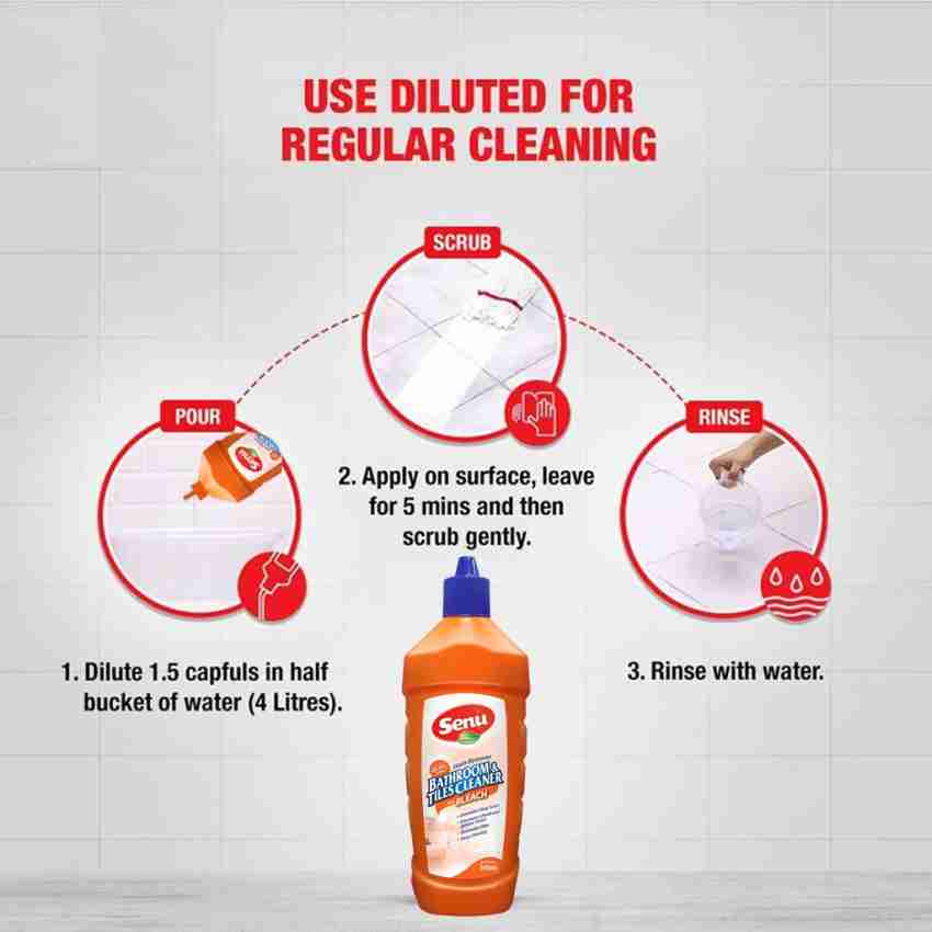 Senu Bathroom & Tiles Cleaner with Bleach 500 ML (Pack of 2) Floral Price  in India - Buy Senu Bathroom & Tiles Cleaner with Bleach 500 ML (Pack of 2)  Floral online at