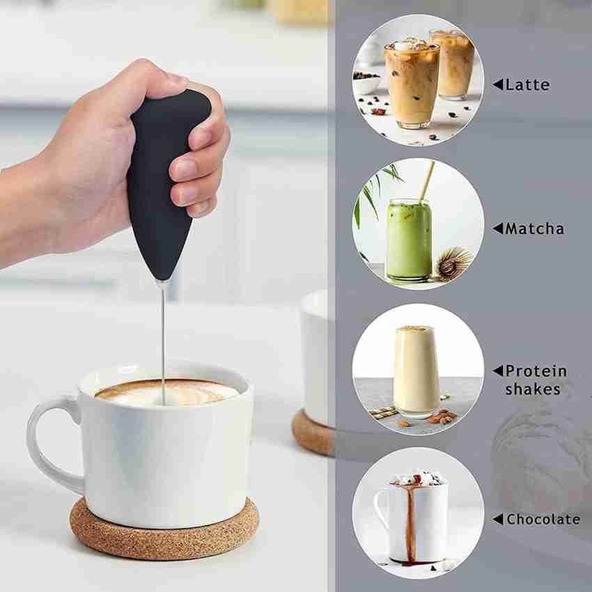 Hongxin Milk Frother Handheld Battery Operated Electric Foam Maker Hand  Blender for Coffee, Cappuccino, Latte,Hot Chocolate, Durable Drink Mixer  with Stainless …