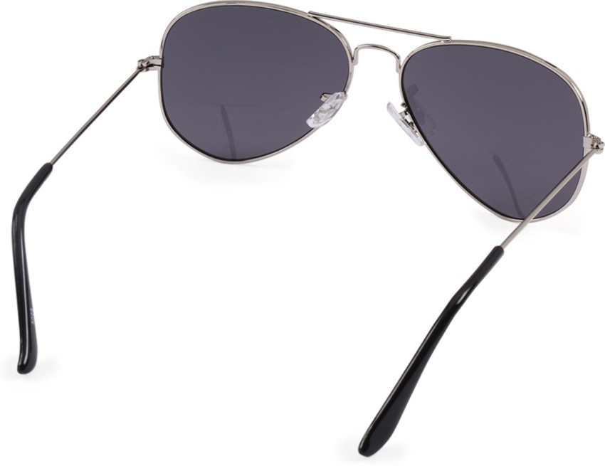 Buy FLOYD Black Frame Black Lense Full Rim Aviator Sunglasses For