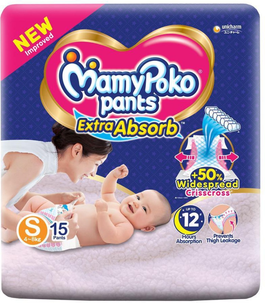 Mamy Poko Pants Standard Pant Style Diaper Fits baby with 1217 kg weight  XL 24 Diapers