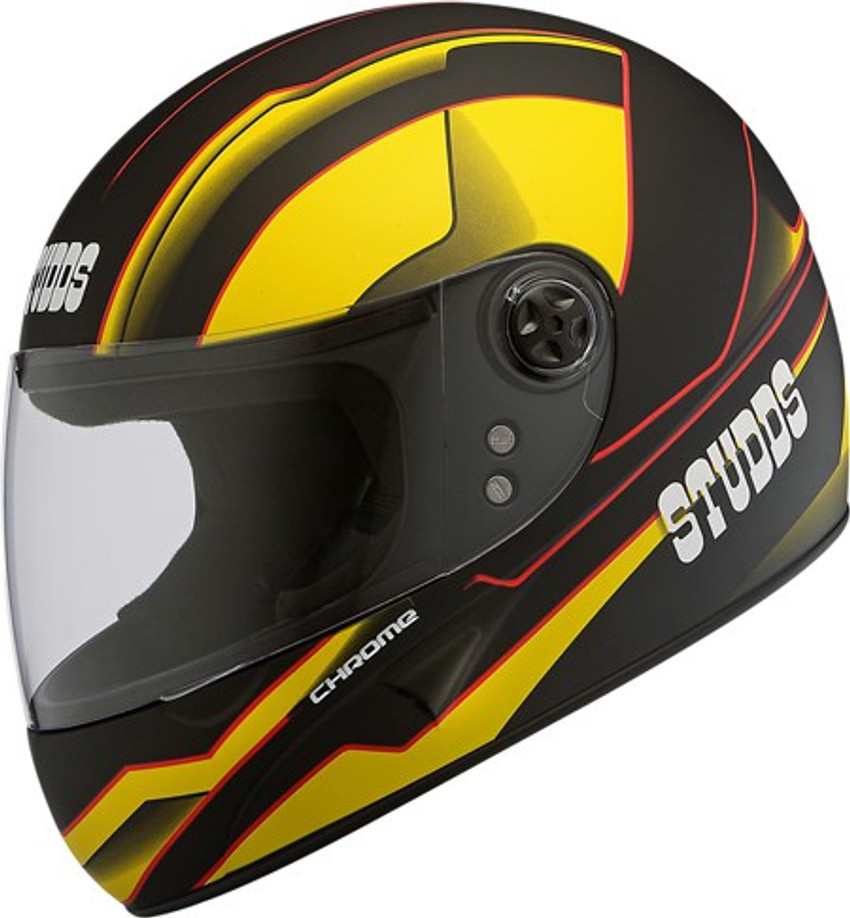 Buy Studds Chrome Super Matt Black XL Size Safety Helmet Full Face