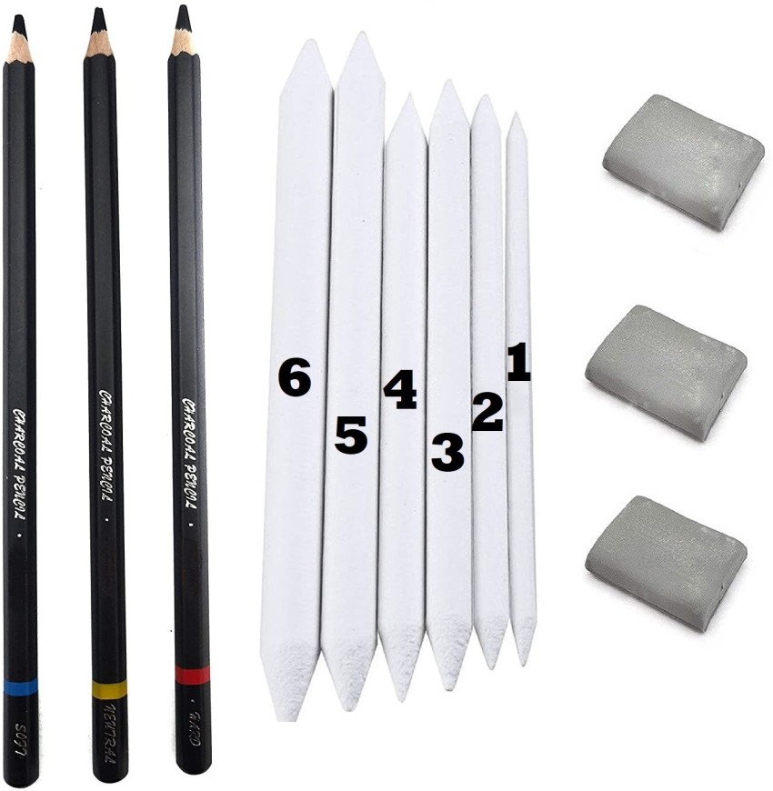 Flipkart.com | SKYGOLD CAMLIN BLACK CHARCOAL PENCIL SET , PAPER