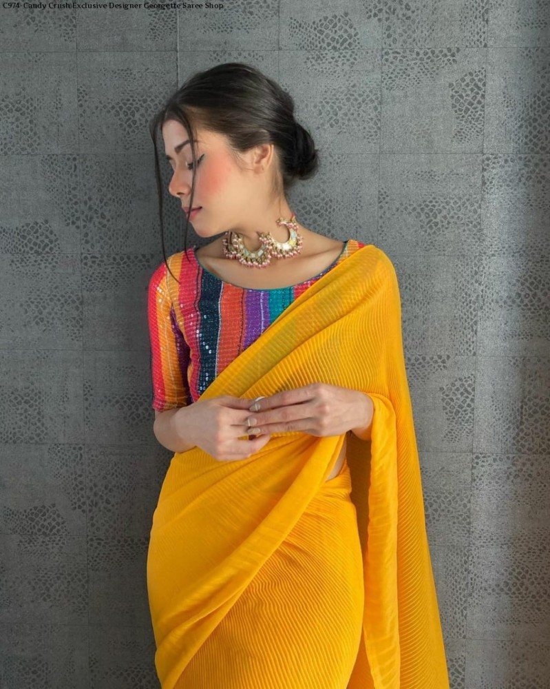 Saree Online From India Yellow Colour Saree - Designer Sarees Rs 500 to  1000 - SareesWala.com
