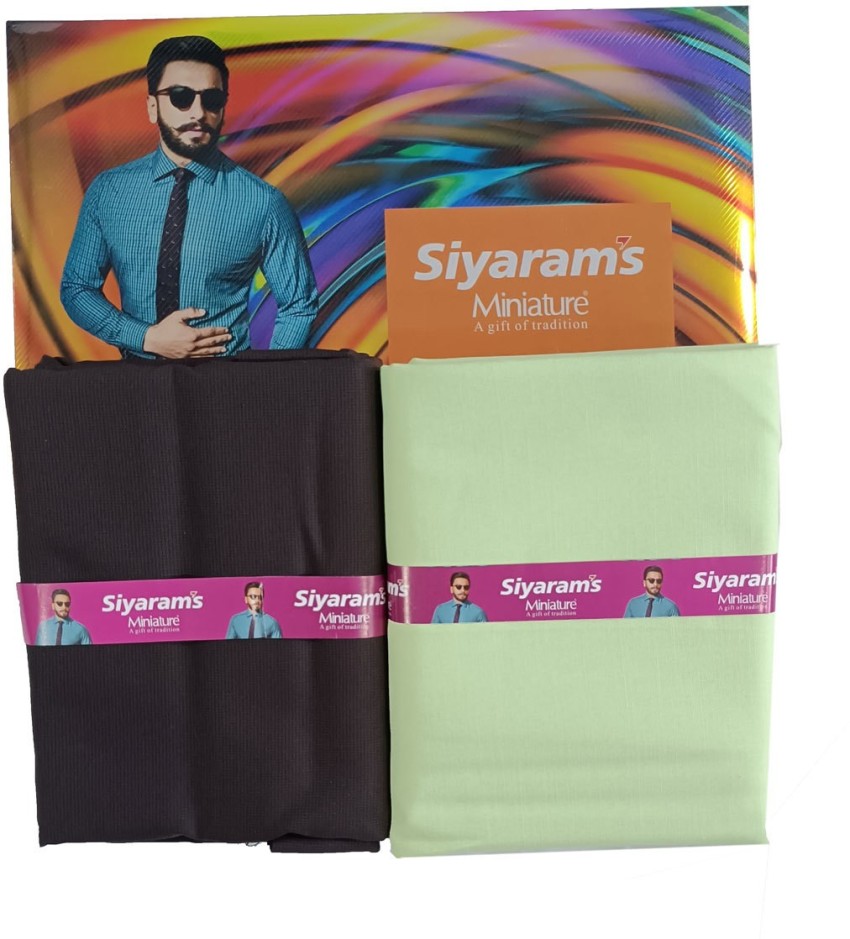 Siyaram structured Sea Blue unstitched Trouser Fabric for men
